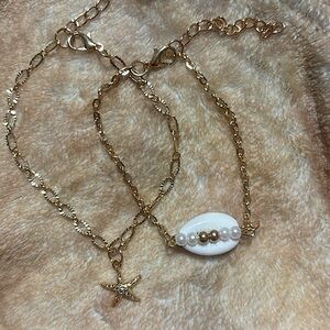 Gold Beach Themed Bracelet Set